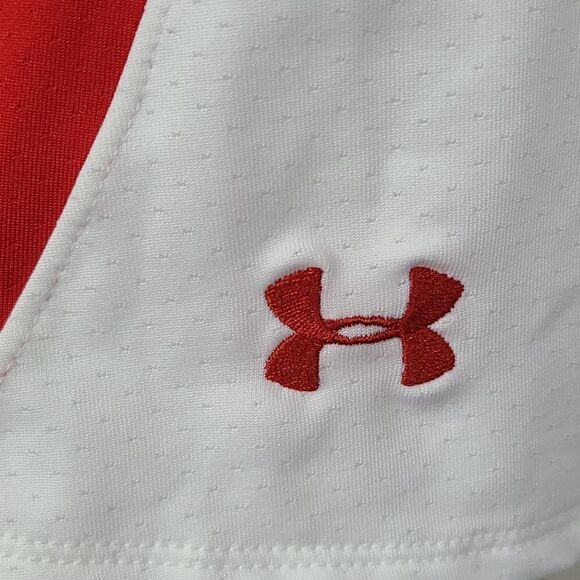 Under Armour Women's Athletic Skirt Red/White Nylon Mesh Tennis Golf Size SMALL - Picture 2 of 7